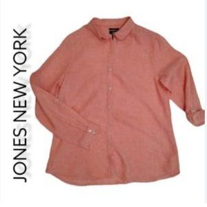 Jones New York Wrinkle Resistant Button Up Shirt